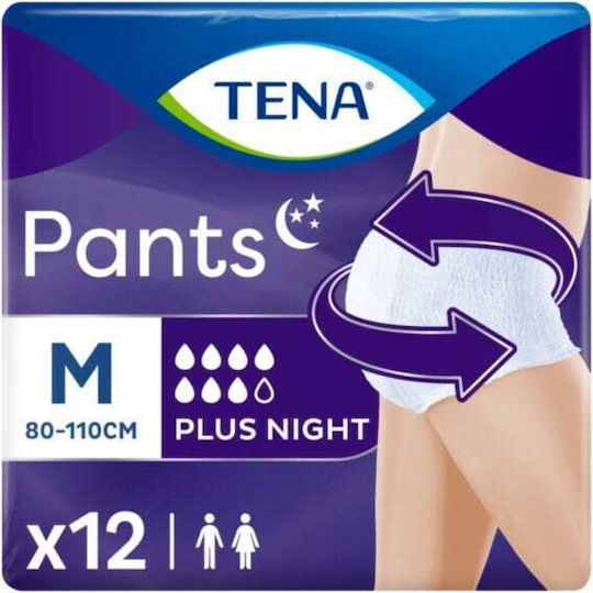 Tena Plus Night Incontinence Underwear Medium 12 Units