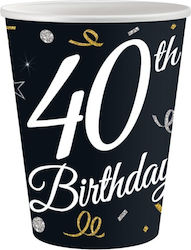 40th Birthday Ποτήρι για Party 6τμχ
