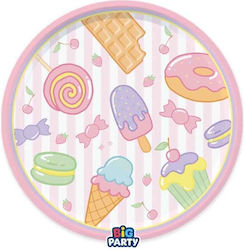 Eis Süßigkeiten Platte für Party 6 Stück