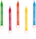 Κεράκια Τούρτας Πολύχρωμα Happy Birthday 10 Τεμ