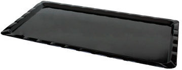 Raki Rechteckige Servierplatte Kunststoff Schwarze 30x15cm Raki Rechteckige Servierplatte Kunststoff Schwarze 30x15cm