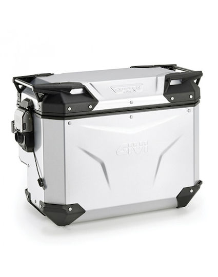 Givi Monokey Motorrad-Seitenkoffer Rechts Aluminium 40lt in Silber Farbe