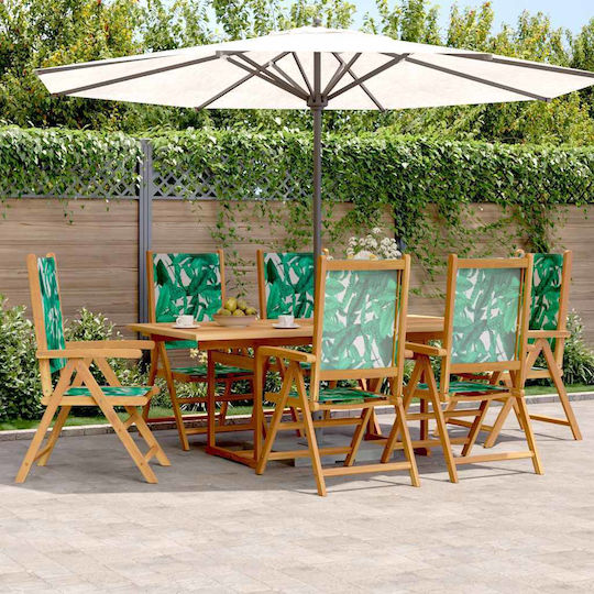 Garten- und Outdoor-Möbelsets 7 Stück Für klassische Veranda Grünes mit Kissen
