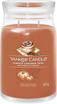 Yankee Candle Signature Aromatic Soy Candle in Jar Pumpkin Cinnamon Swirl