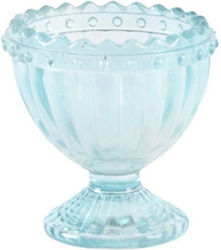 Glass Egg Cup Embossed Design 5.5x5.5x5.9cm Blu...