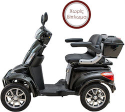 Scooter Електрически Четириколесен Мотоциклет Мощност 1000W с Крайна Скорост 25km/h и Пробег 60km Черен Цвят