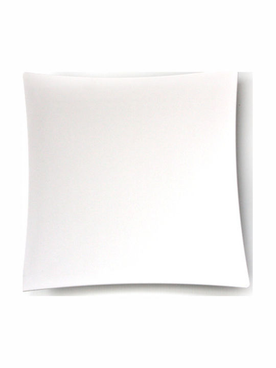 Raki Piață De Servire Pătrată Din Melamină Albă 35x35cm