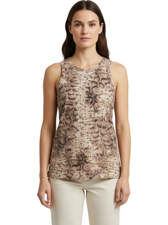 Canotta Γυναικεία Μπλούζα Αμάνικη Animal Print Snake
