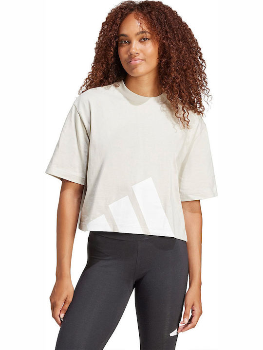 adidas Adidas Women's Sports Oversized T-shirt Beige adidas Adidas Women's Sports Oversized T-shirt Beige