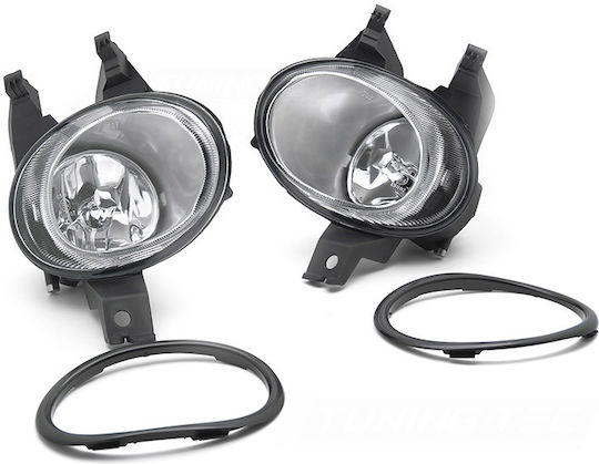 Προβολείς Ομίχλης Σετ Peugeot 206 206 Cc 1998-2007 Crystal Clear