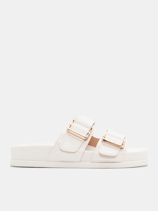 Luigi Women's Flat Sandals Flatforms White