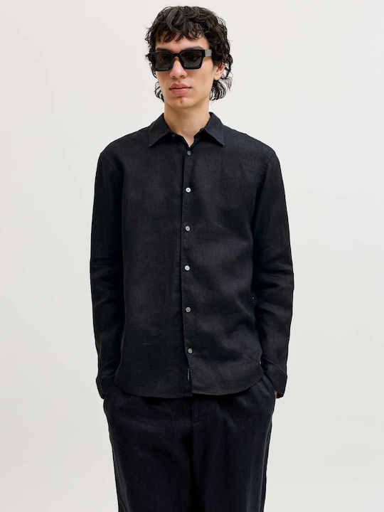 Jack & Jones Μακρυμάνικo Λινό Πουκάμισο σε Φαρδ...