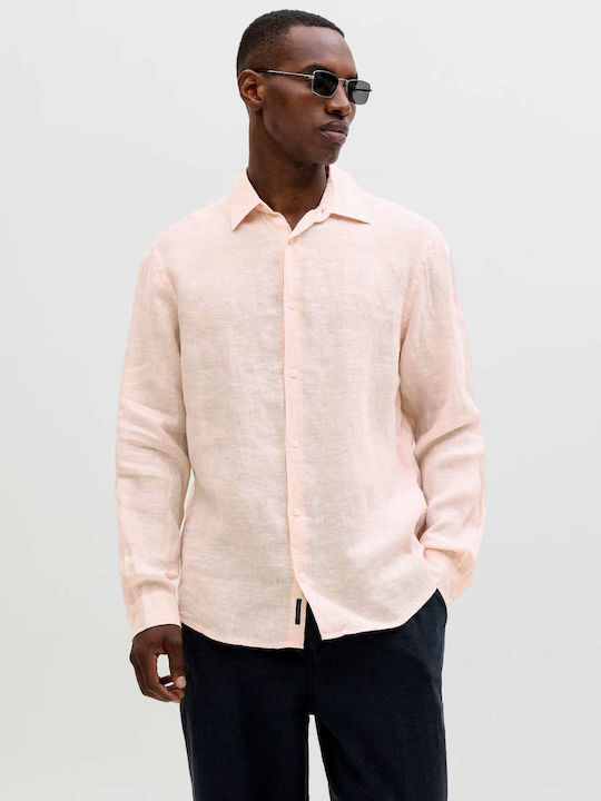 Jack & Jones Μακρυμάνικo Λινό Πουκάμισο σε Φαρδ...
