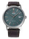 Orient Contemporary Men's Battery Watch with Brown Leather Strap