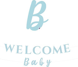 Decorative Garland Welcome Baby Light Blue