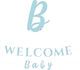Decorative Garland Welcome Baby Light Blue