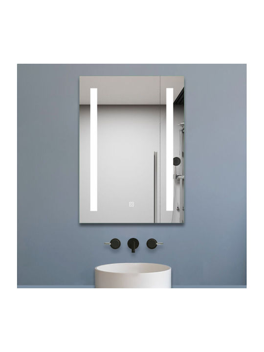 Eclipse 72 Oglindă De Baie Led Atingere Din Plastic 40x60cm Albă