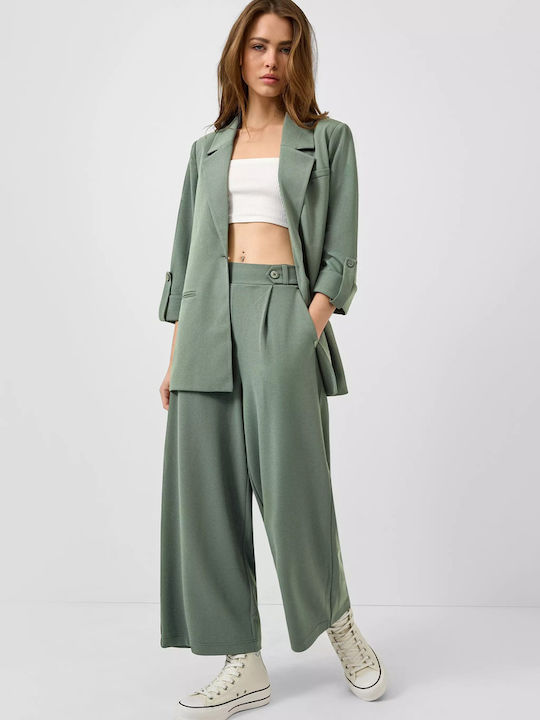 Women's Fabric Trousers Green