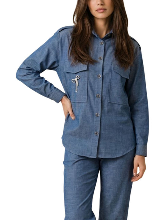 Long Sleeve Women's Shirt Blue