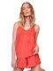 Gisela Summer Women's Cotton Pajama Set Orange