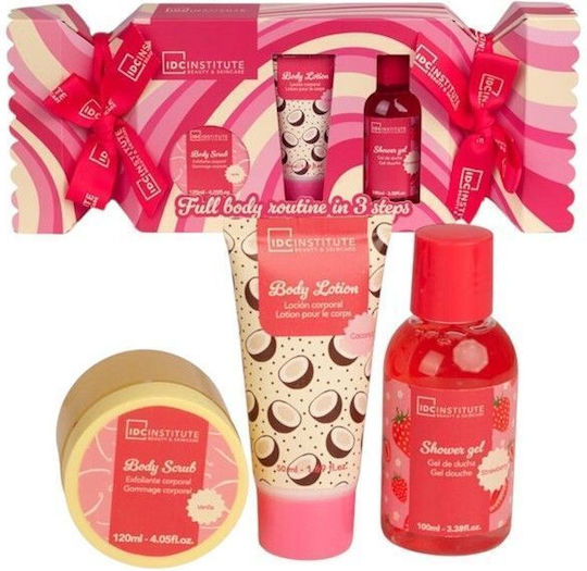IDC Institute Sweet Swirls Skin Care Set for Moisturizing & Body Cleaning 3 Pieces