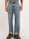 Pantaloni De Blugi Pentru Bărbați Cu Fit Regular Denim Albastru Deschis