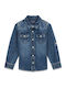 Kids Shirt Long-sleeved Denim Blue