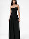 Women Strapless One-piece Jumpsuit Black
