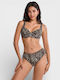 Bikini Set High Waist Beige Animal Print Y22050-3
