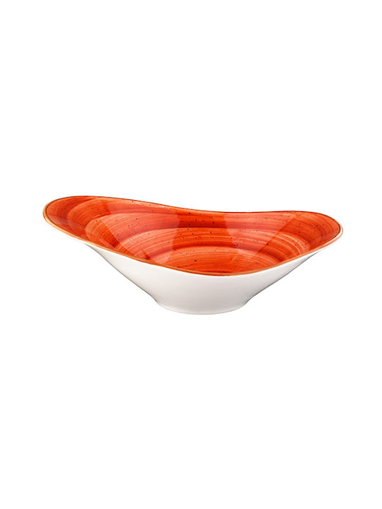 Bonna Bol de Servire Rotund din Porțelan Portocaliu cu Diametrul 27 cm 27 Bucăți