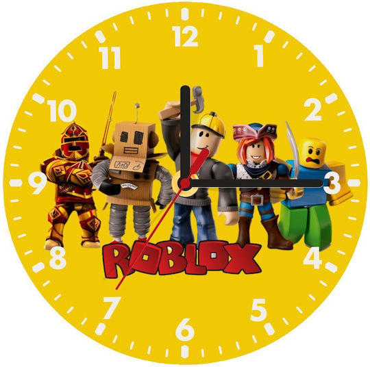 Koupakoupa Kids Wall Clock Roblox Squad Wooden 20cm