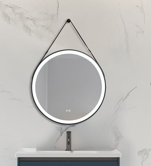 Badezimmerspiegel Imanda LED Berührung Mirrorlux Selene S-4676b Rund Form Φ-600mm Schwarzer