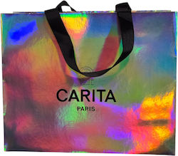 Carita Paris Textil Kulturbeutel Silber Mittlere Größe