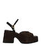Damen Sandalen Braun Leder E804- Braun