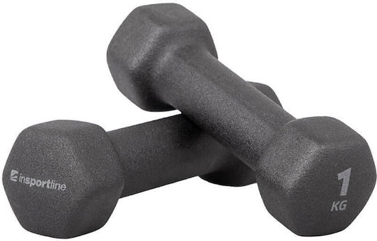 inSPORTline Hexagon Neoprene Dumbbell 1 x 1kg