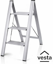 Vesta Σκάλα Αλουμινίου με 3 Σκαλοπάτια 39εκ.