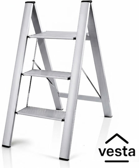 Vesta Aluminium-Leiter mit 3 Stufen 39cm
