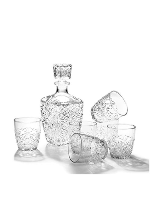 Bormioli Rocco Rocco Rocco Decantor de Sticlă pentru Servire Whiskey cu Dop și Pahare 780ml
