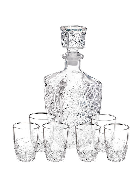 Bormioli Rocco Rocco Rocco Carafă de Servire din Sticlă pentru Lichior cu Dop și Pahare 780ml