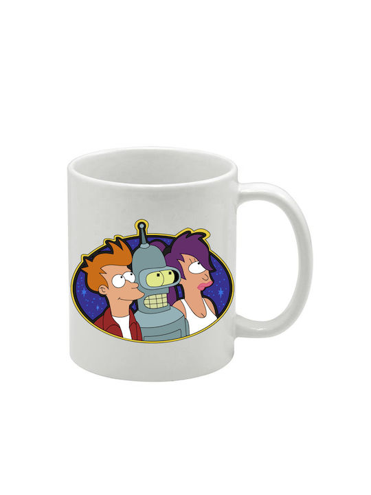 Weiße Tasse Futurama