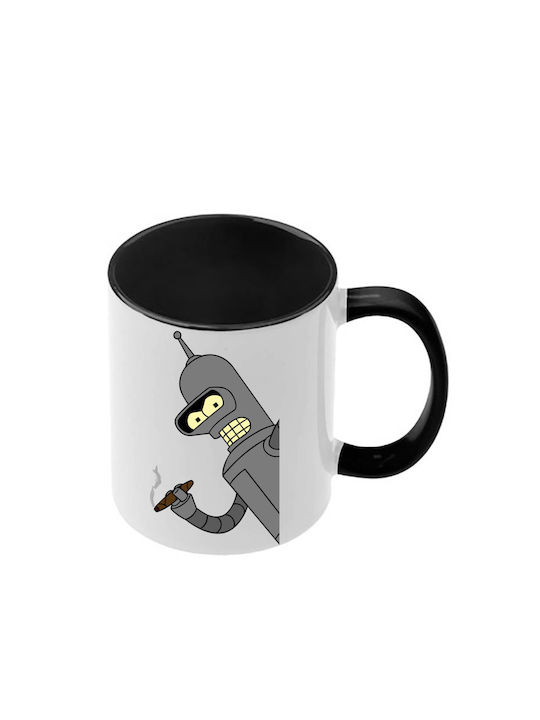 Futurama Tasse Mit Schwarze Griff Innen