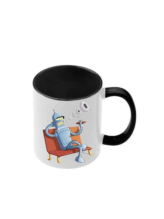 Futurama Tasse Mit Schwarze Griff Innen