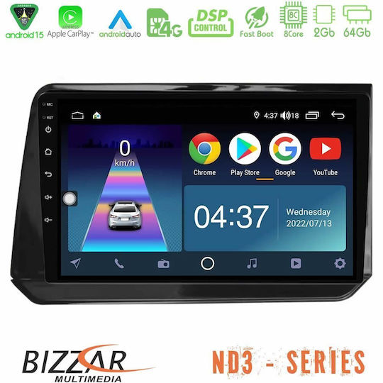 Bizzar Ηχοσύστημα Αυτοκινήτου για Nissan Note 2022-2023 (Bluetooth/USB/WiFi/GPS/Apple-Carplay/Android-Auto) με Οθόνη Αφής 10"