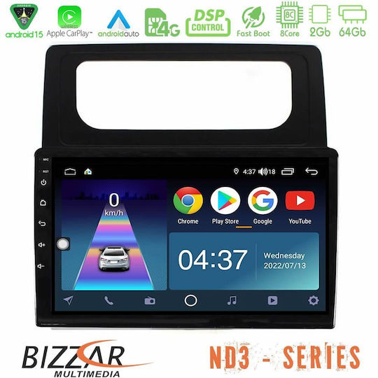 Bizzar Ηχοσύστημα Αυτοκινήτου για Volkswagen Caddy 2004-2014 (Bluetooth/USB/WiFi/GPS/Apple-Carplay/Android-Auto) με Οθόνη Αφής 10"