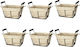 Set 6 Rectangular Bread Serving Baskets Raki 30...