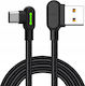 Mcdodo 90° Angled Usb-c Cable Fast Charging Reversible Usb Type-c Led 0.5m