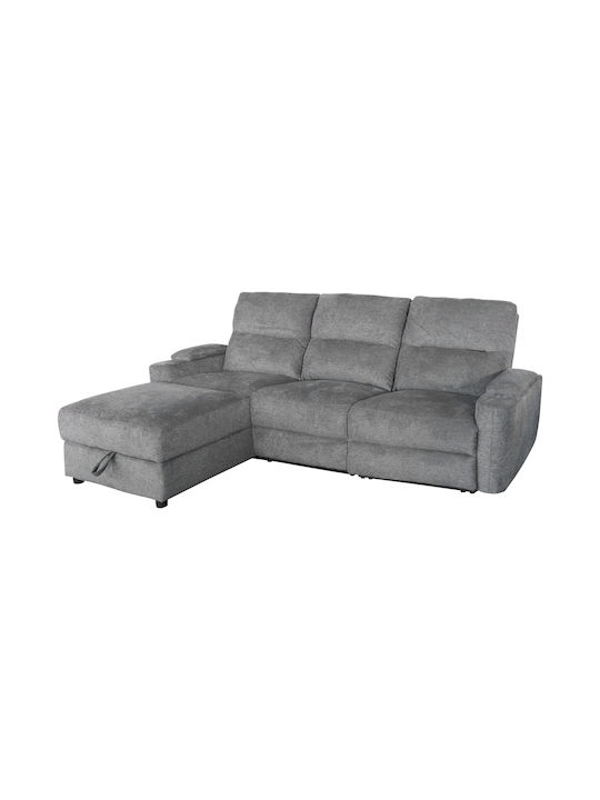 Synthia Ecksofa mit Linker Ecke & Stauraum Grau 246x159x97cm