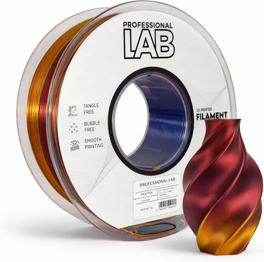 Filament Silk PLA Pentru Imprimantă 3D Profesional Lab 1 Kg 1.75 Mm Tricolor Roșu Galben Albastru
