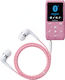 Lenco MP3 & MP4 Player 8GB Erweiterbar 1,8 Zoll LCD Bildschirm Bluetooth Ohrhörer Inklusive Rosa