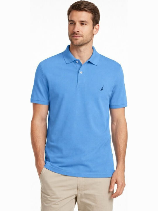 Nautica Polo Short Sleeve Blouse Azure Blue